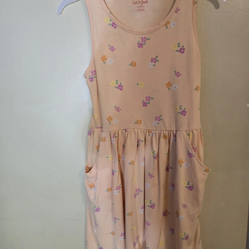 Cat & Jack Pink Sleeveless Scoop Neck Sundress